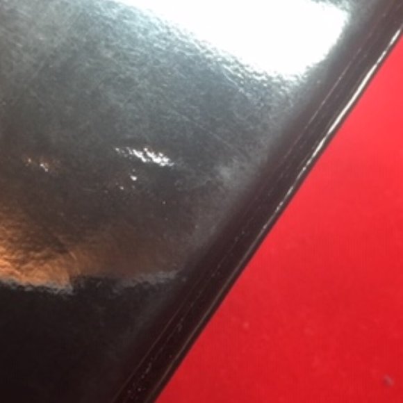 Lulu Guinness Designer 👓Eyeglasses👓 Hard Shell Case w/Mirror Black Shiny - Picture 9 of 11